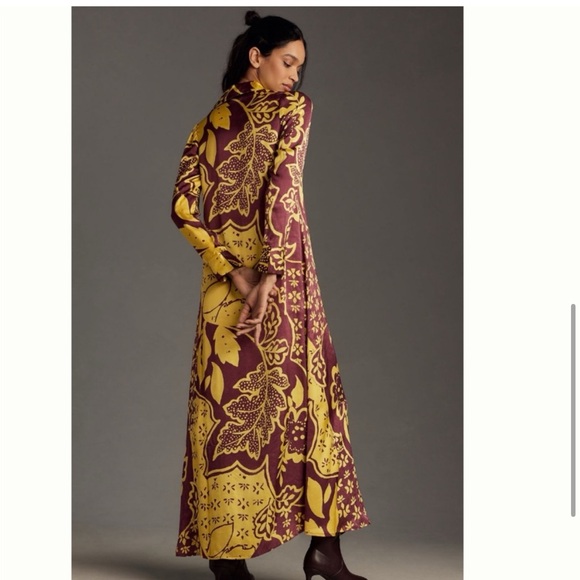 NWT Anthro Corey Lynn Calter Long-Sleeve Printed Shirt Dress - Picture 5 of 7